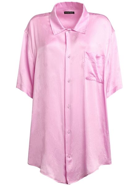 Camicia di seta Balenciaga rosa