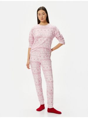 Pidžama ar garām piedurknēm Koton rozā