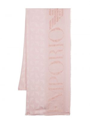 Schal mit print Emporio Armani pink