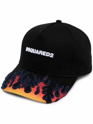 Brodert cap Dsquared2 svart