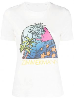 T-shirt mit print Zimmermann weiß