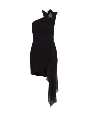 Платье мини с аппликацией Patbo черное