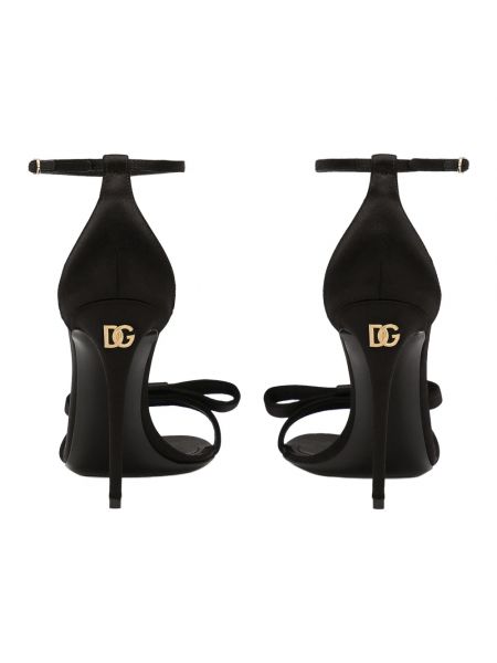 Sandalias de raso Dolce & Gabbana negro