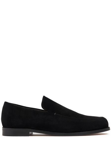 Skinn loafers Khaite svart