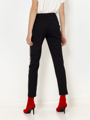 Pantaloni de culoare solidă Camaieu negru