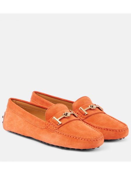 Loafers i mocka Tod's röd