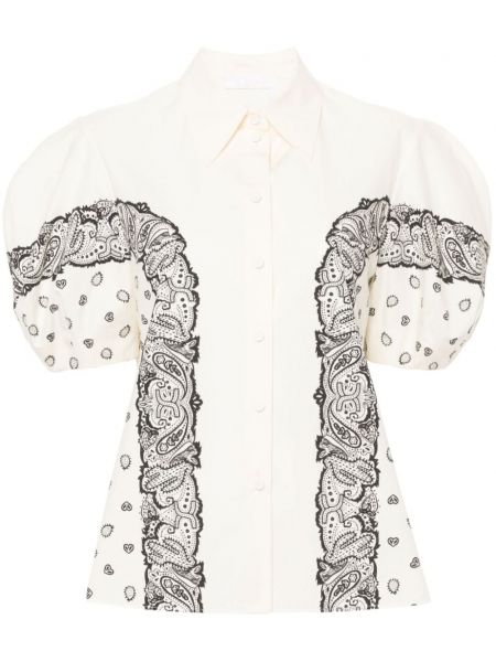 Bluse aus baumwoll mit print Chloé