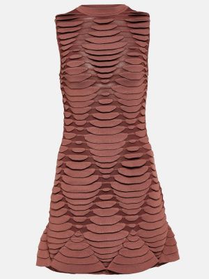 Φόρεμα με μοτίβο φίδι Alaia ροζ