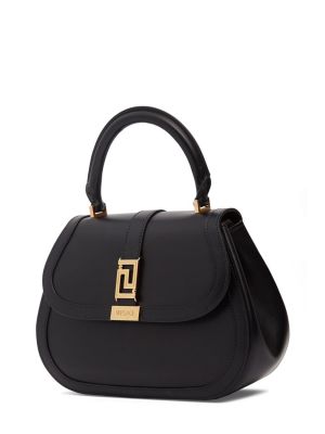 Bőr táska Versace fekete