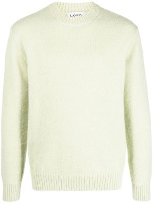 Плетен пуловер Lanvin зелено