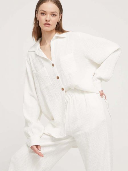 Koszula bawełniana relaxed fit Billabong biała
