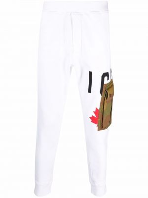 Pantalones de chándal con bolsillos Dsquared2 blanco