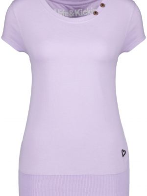 T-krekls ar melanža rakstu Alife And Kickin violets
