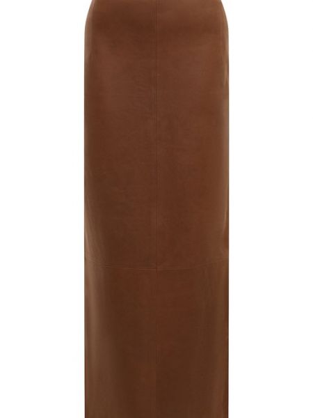 Кожаная юбка Manokhi коричневая
