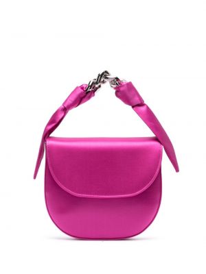 Копринени шопинг чанта Casadei розово