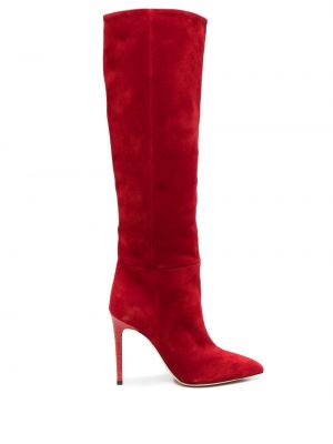 Zomšinės guminiai batai Paris Texas raudona