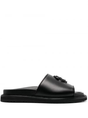 Kožené sandále Roberto Cavalli čierna