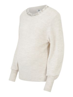 Átlátszó pulóver Only Maternity ezüstszínű