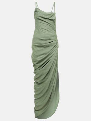Dlouhé šaty Jacquemus zelené