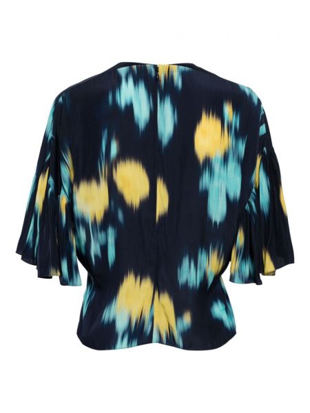 Geblümt bluse mit print mit rüschen Lanvin blau