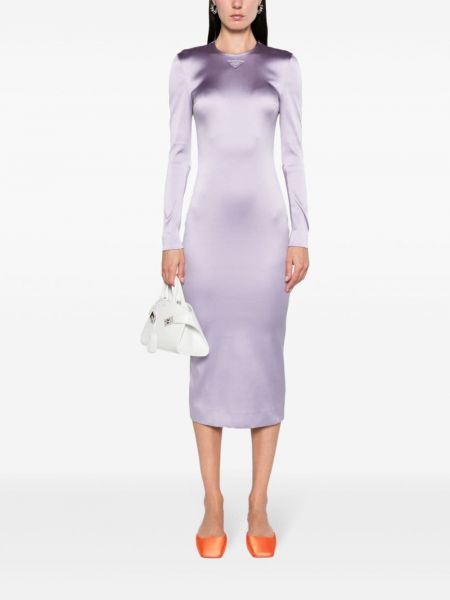 Satīna maksi kleita Prada Pre-owned violets