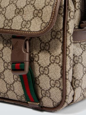 Чанта за носене на кръста Gucci бежово
