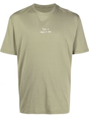 T-shirt à imprimé Ten C vert