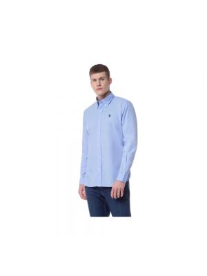 Daunen hemd mit geknöpfter U.s. Polo Assn. blau