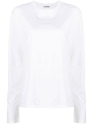 T-shirt avec manches longues Jil Sander blanc