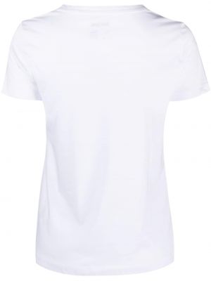 Koszulka z okrągłym dekoltem Dkny biała