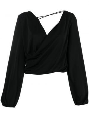 Асиметрична блуза Dondup черно