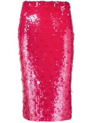 Flitrovaná puzdrová sukňa P.a.r.o.s.h. ružová