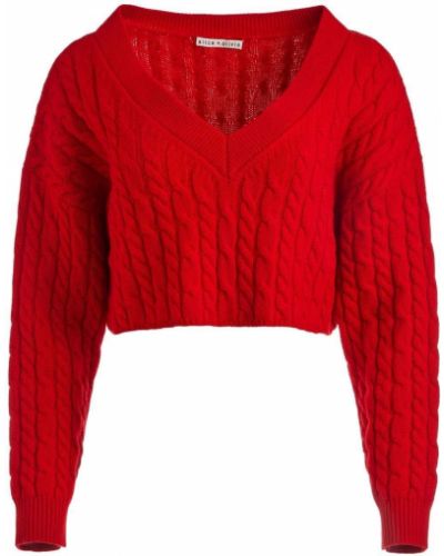Пуловер Alice + Olivia червено
