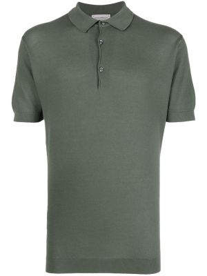 Kokvilnas polo krekls John Smedley zaļš