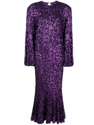 Flitrované večerné šaty Rotate fialová
