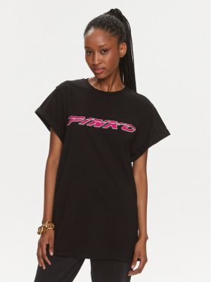 Priliehavé tričko Pinko čierna