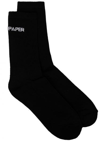 Чорапи с принт Daily Paper черно