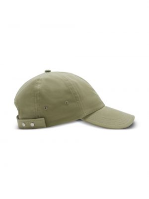 Medvilninis siuvinėtas kepurė su snapeliu Burberry žalia
