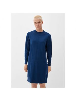 Платье s.Oliver, в классическом стиле, свободный силуэт, мини, M синий