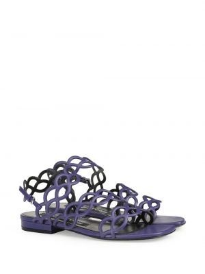 Kožené sandály Sergio Rossi fialové