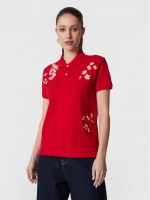 Поло тениска с копчета Polo Ralph Lauren червено