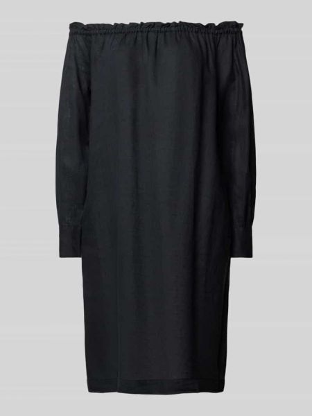 Lniana sukienka midi 0039 Italy czarna