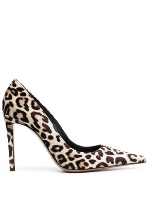 Pantofi cu toc din piele cu imagine cu model leopard Alexandre Vauthier
