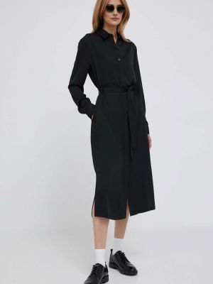 Midi šaty Calvin Klein černé