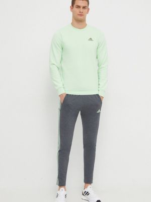 Bluza z nadrukiem Adidas zielona