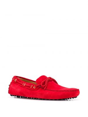 Loafers Car Shoe czerwone