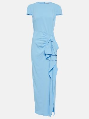 Sukienka długa Oscar De La Renta niebieska