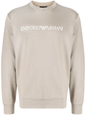 Raštuotas džemperis Emporio Armani ruda