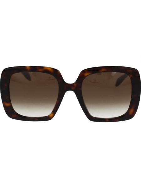 Okulary przeciwsłoneczne Alexander Mcqueen brązowe