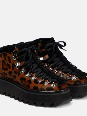 Обувки до глезена с принт с леопардов принт Junya Watanabe